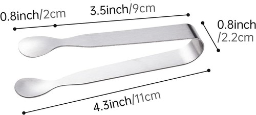 Ice Tongs Sugar Cubes Tongs 18 Pack Stainless Steel Mini Serving Tongs Appetizer - Picture 6 of 6
