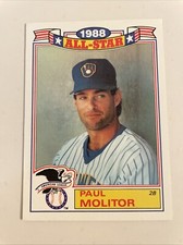 1989 Topps Baseball Paul Molitor 1988 All Star Commemorative Card #3 of 22