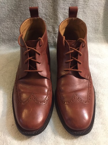 Browen Mens Leather Wingtip Boots | eBay