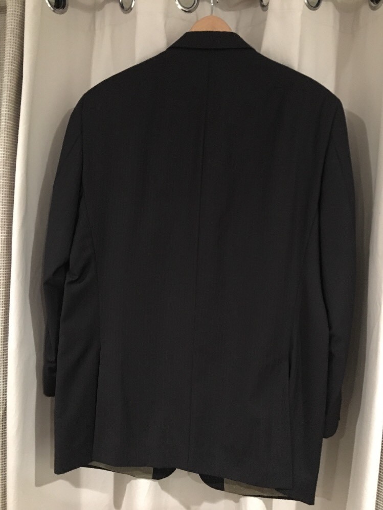 Calvin Klein Men’s Dark Brown Pinstripe 3 Button Suit Jacket With Slack image 8