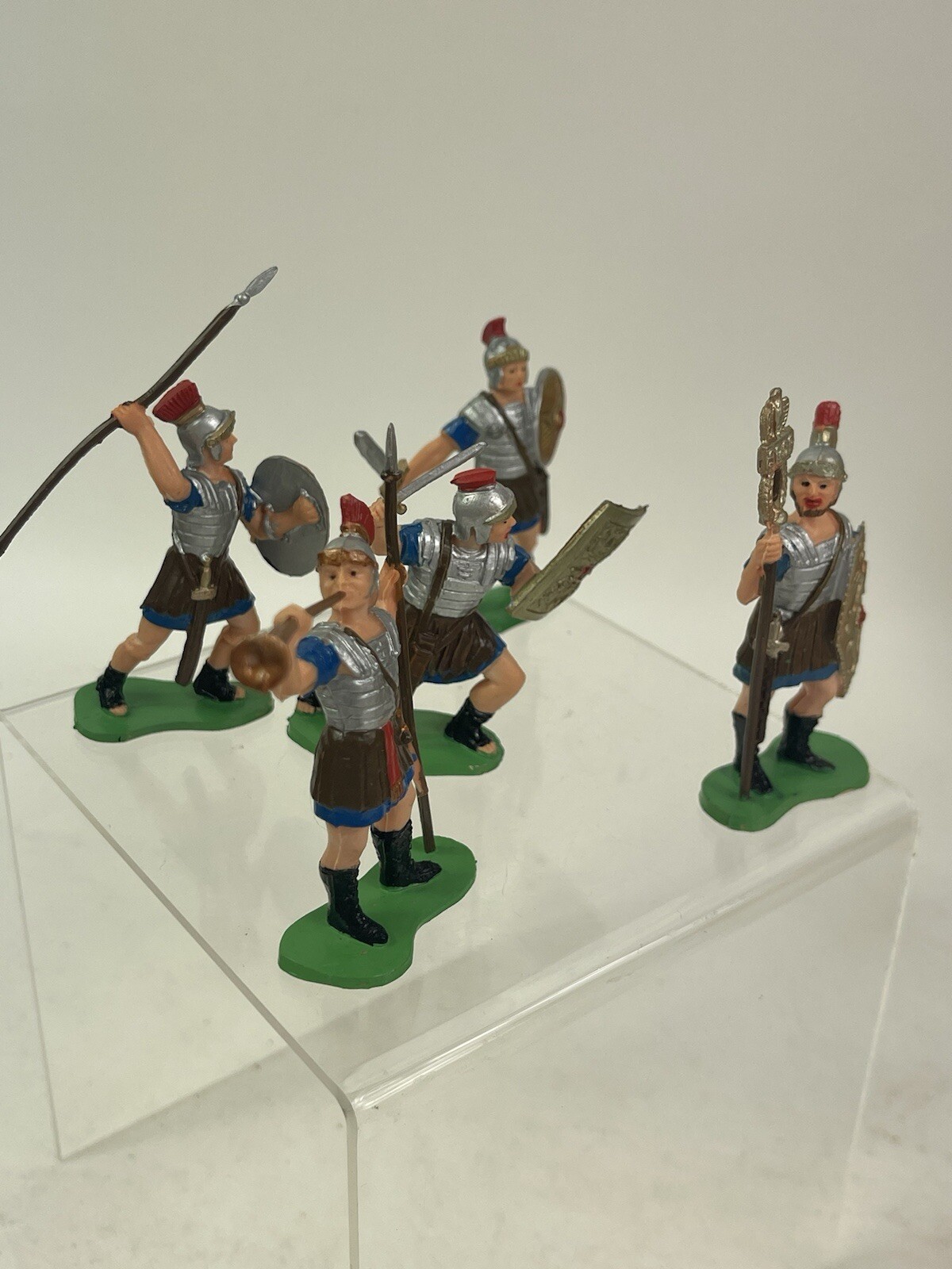 Vintage Reamsa Roman Command Group toy  Soldiers Lot Of 5 60mm Plastic A+