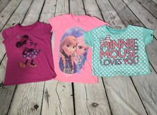 Minnie mouse and Elsa t-shirts kids Size L Lot C5