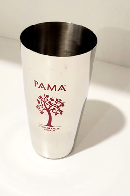 PAMA Shaker Cup Pomegranate Stainless Steel - PAMA Pomegranate Liqueur - NEW