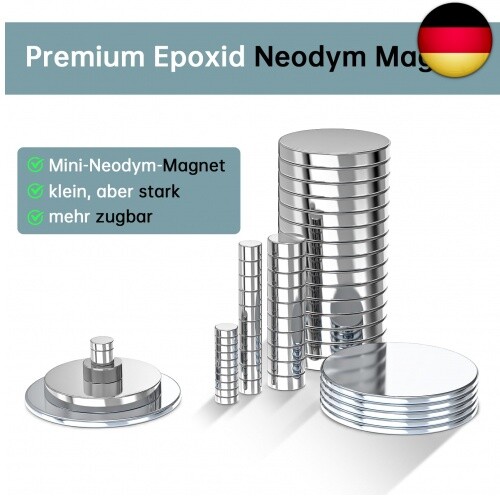 KOBOKO 100 Stücke Neodym Magnete, 3×2mm Mini Magnete, Kleine Magnete Stark, M - Bild 5 von 7
