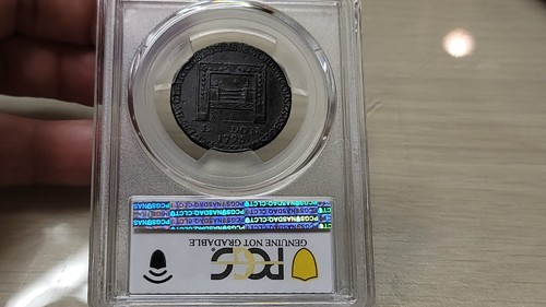 1795 Washington Grate Colonial 1/2p Lg. Button LE PCGS XF Detail Damage - Picture 4 of 10