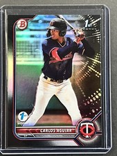 2022 Bowman 1st Edition Twins Carlos Aguiar RC #BPPF-1 - SSP Black Foil #d 7/10