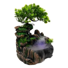 Tabletop Fountain Indoor Small Rockery Desktop Mountain Waterfall Ornament Home