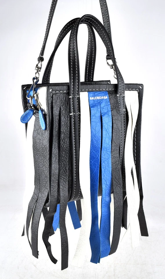 *Auténtico Bolso de Mano Balenciaga Cuero Bazar Flecos XS Foto 3 de 4