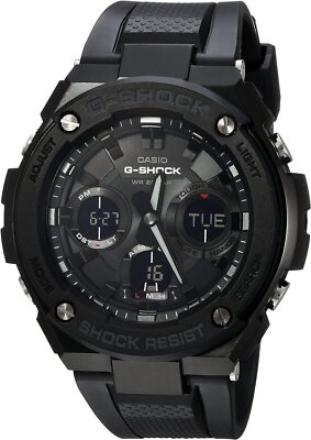 Casio G-Shock GSTS100G1B Men's Digital Watch NEW Black Resin Band Tough Solar