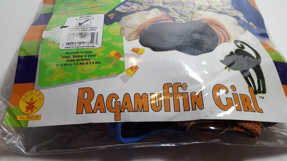 Rubíes Calabaza Junction Disfraz Sombrero Hilo Bebés Ragamuffin Niña 6-12 meses Foto 3 de 4