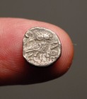 G54-28 Arabia, Saba'. ¼ unit, imitating Athens - Athena , cheek monogram / Owl