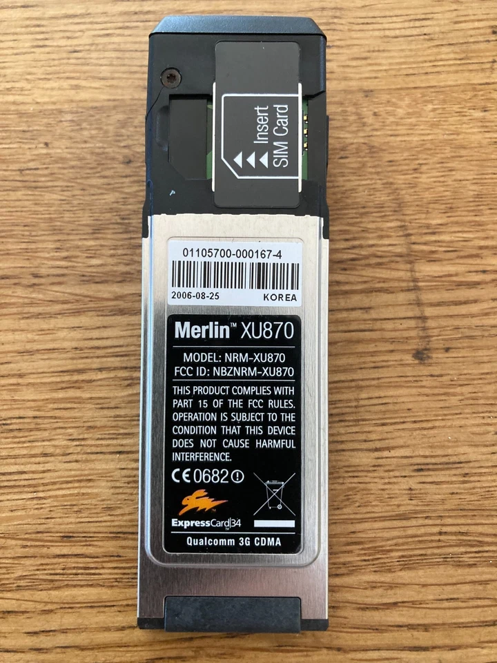 Merlin XU870 wireless broadband HSDPA ExpressCard T-mobile - Image 2 of 4
