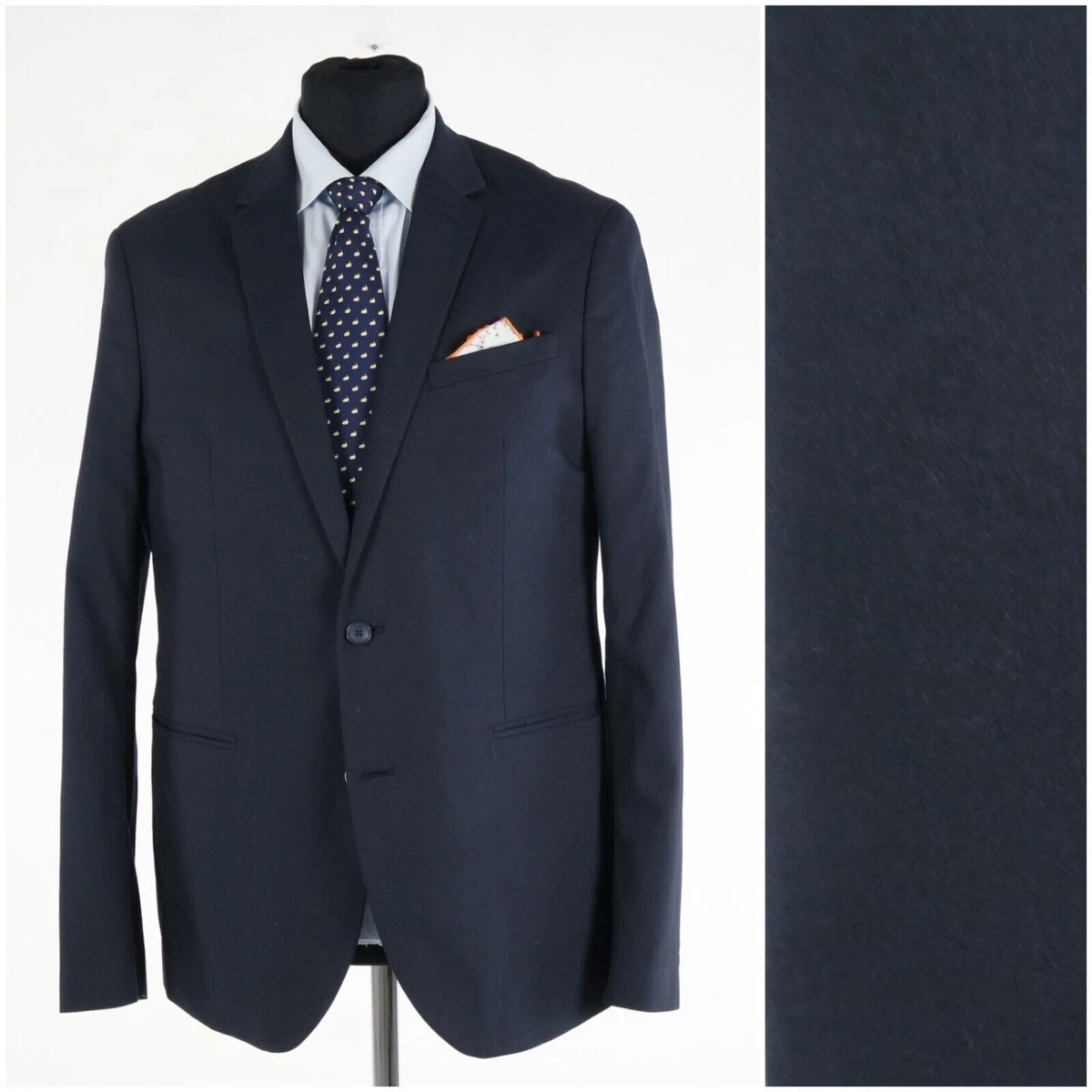 Mens MONTEGO Size US 42L Navy Blue Summer Blazer Sport Coat Jacket