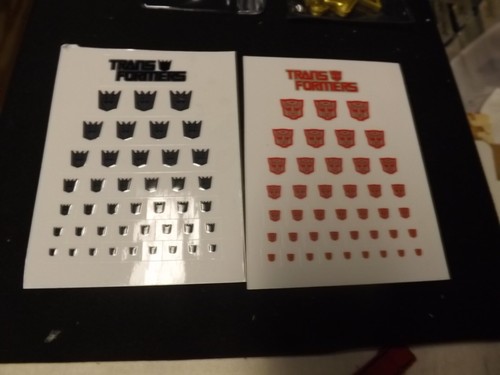 For Autobot Decepticons Transformers Silver Trimed Sticker Decal No Background
