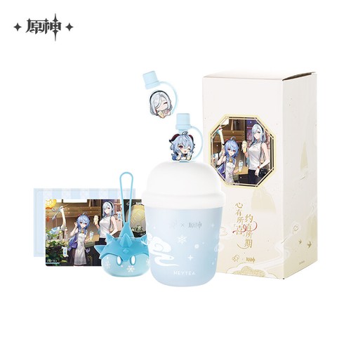 Genshin Impact Official Ganyu Shenhe Tea Glass Cup Slime Ice Tray Postcard Set