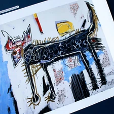 JEAN-MICHEL BASQUIAT PART WOLF LITHOGRAPH POSTER