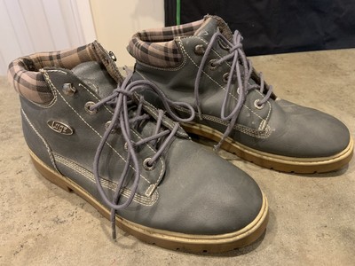 Lugz Flexastride Unisex Men 8/ Women 10 Gray Lace Up Ankle Boots See Pics  Cond