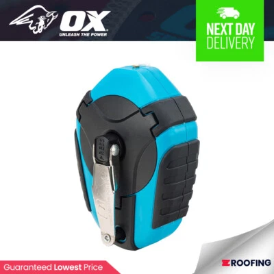 OX Tools P027730 30m/100ft Pro Chalk Line Reel, Professional and Industrial