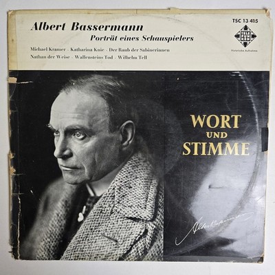 Albert Bassermann Portrat Eines Schauspielers LP Telefunken   TSC 13415