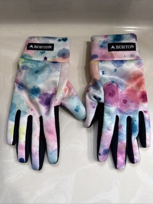 Burton Womens Touch N Go Gloves M Screen Grab Multicolor Bonded Fleece Snowboard