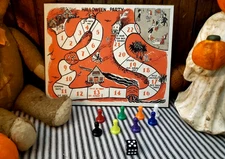 AWESOME OOAK UNIQUE RETRO VINTAGE HALLOWEEN PARTY BOARD GAME YOU CAN PLAY SIGN