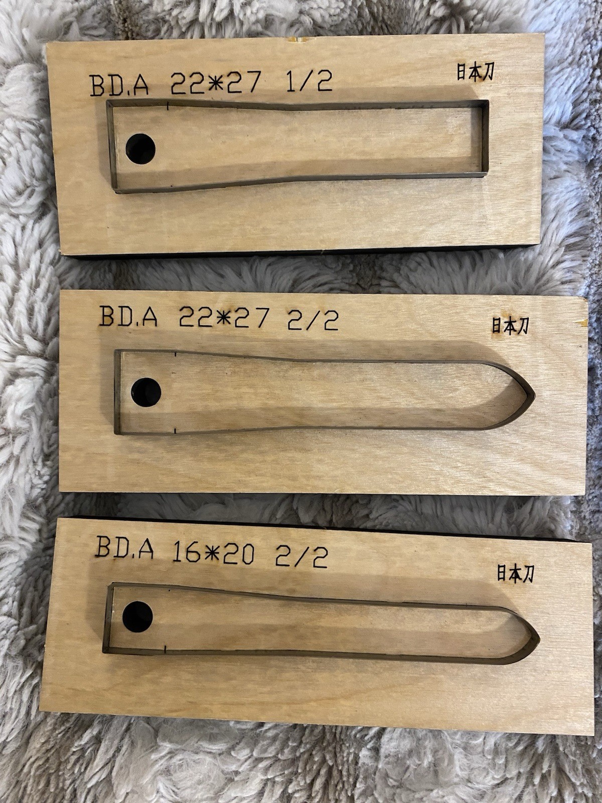 Leather Cutting Watch Band Dies, 3 Patterns, 22x27mm, 22x27mm, 16x20m