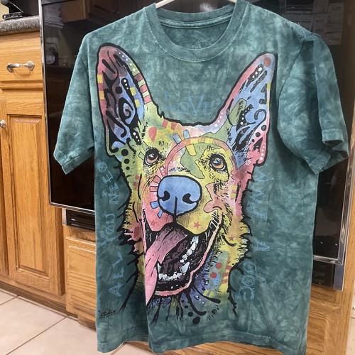The Mountain "All You Need is Love and A Dog" Tie Dye Dean Russo T-Shirt Size S - Picture 1 of 2