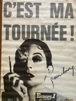 100 X 70 Plakat 1980 Serge Gainsbourg, William Klein Fotografie Konzert Kunst