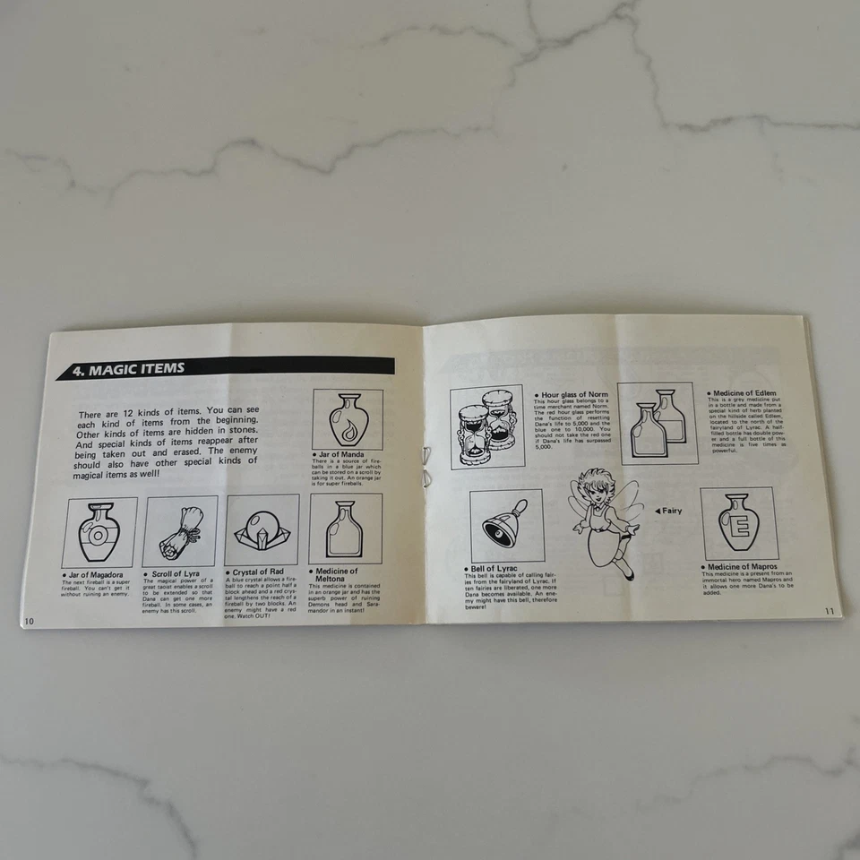 Solomon's Key (NES Nintendo Entertainment System, 1987) Instruction Manual Book - Image 3 of 3