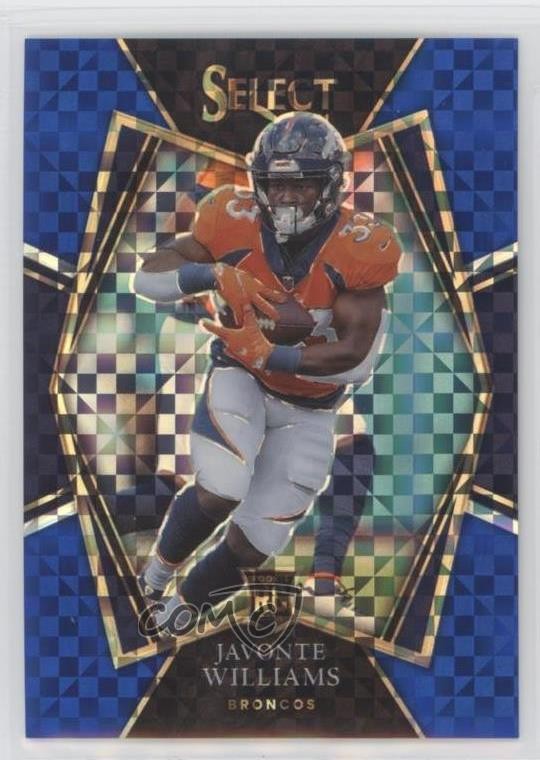 2021 Panini Select Premier Level Blue Prizm /149 Javonte Williams #157 0vc5