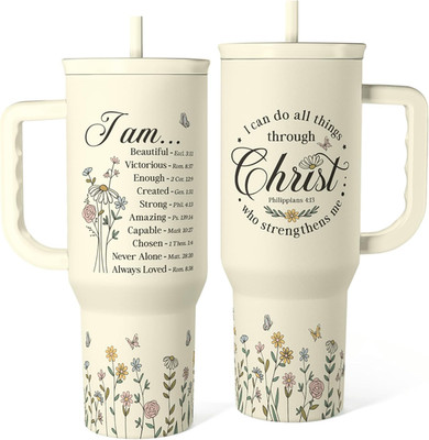 Christian Tumbler with Handle 40Oz, Inspirational Gifts for Her, Religious Gift 