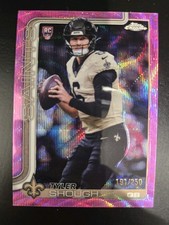 TYLER SHOUGH - 2025 Topps Chrome  /250 Pink Wave Refractor Refractor Rookie 