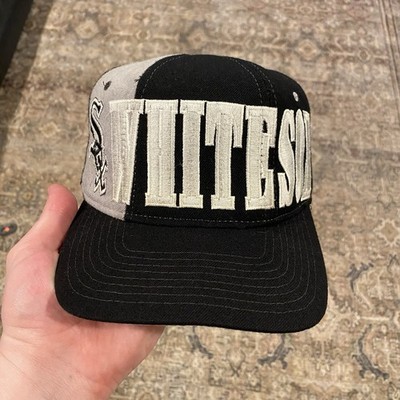 Vintage Chicago White Sox Starter Hat Natural Tri-Power Wool MLB 90s Spell Out