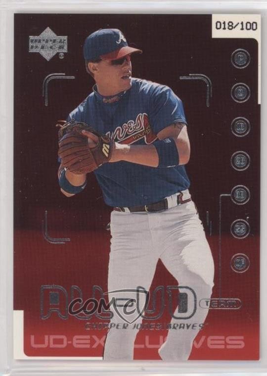 2000 Upper Deck All-UD Team UD Exclusives Silver 18/100 Chipper Jones HOF 0oc8