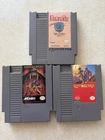 Faxanadu, Sword And Serpents & Legacy Of The Wizard NES Lot - Tested