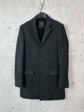 Allsaints Bushemi Grey Wool Long Sleeve Men  s Coat Size S