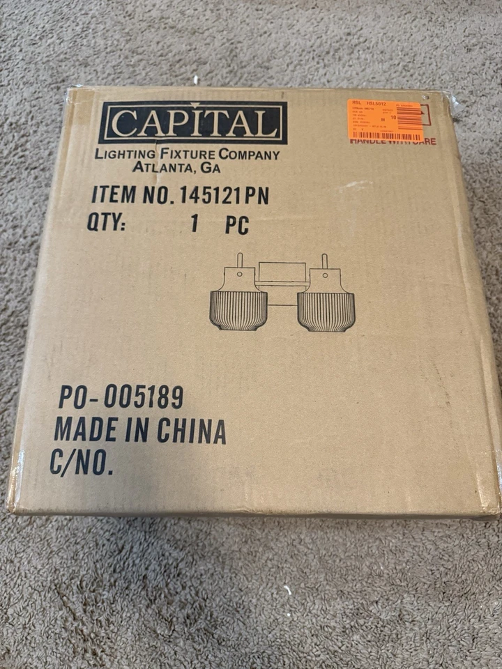 Capital Lighting 145121PN Nyla 2 灯 15 英寸宽浴室梳妆灯新品 — 第 2/4 张图片