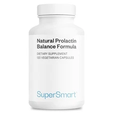 SuperSmart Natural Anti-Prolactin Supplement B6 Maca Ashwagandha 120 Caps