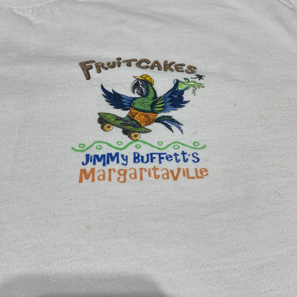 Camiseta gráfica Jimmy Buffett Margaritaville Fruitcakes para hombre grande blanca Foto 4 de 4