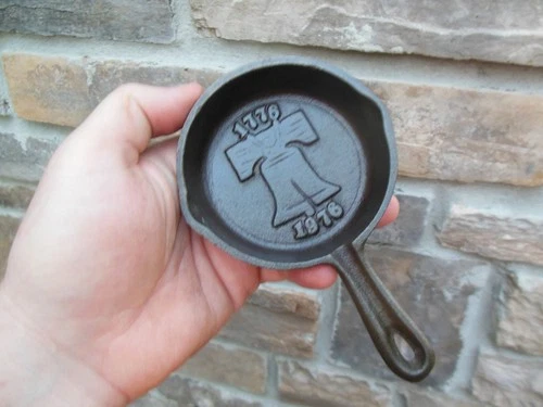 BSR Liberty Bell 1776-1976 Vintage Cast Iron Advertising Skillet Pan Ashtray