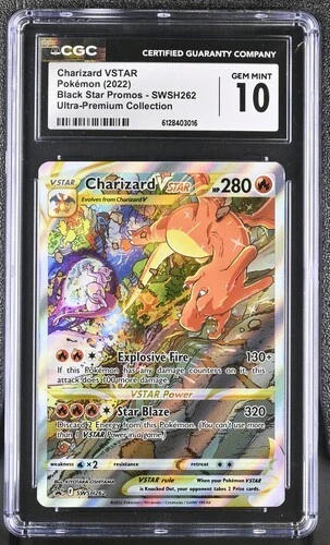 2022 POKEMON SWSH262 BLACK STAR PROMO CHARIZARD VSTAR CGC 10