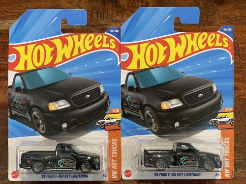 2025 Hot Wheels '99 FORD F-150 SVT Lightning Black (2 Stück)