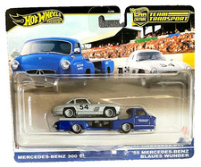Hot Wheels Mercedes Benz 300 SL Blue Wunder Team Transport 1:64 coche modelo #70