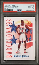 1991 SKYBOX USA #534 MICHAEL JORDAN PSA 10