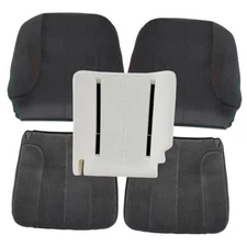  Driver and Passenger Side Bottom and Top Back Replacement Seat Covers Cloth 