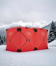 Tenda da Pesca su Ghiaccio Pop Up Isolata Rifugio Pesca su Ghiaccio Rifugio Portatile Stile Hub