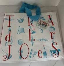 TRADER JOE'S Hold The Bottles Tote Reusable Bag Shopping New with Tags