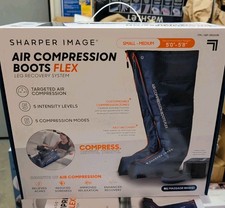 Sharper Image Air Compression Boots Flex Leg Recovery Small/Medium 5'- 5'8" Tall