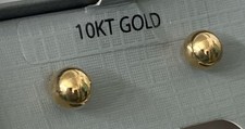 10k Gold earrings small balls.  New