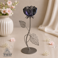 Formano Teelichthalter Leuchter BlüTe Rauch Silbernes Metall- 636072G